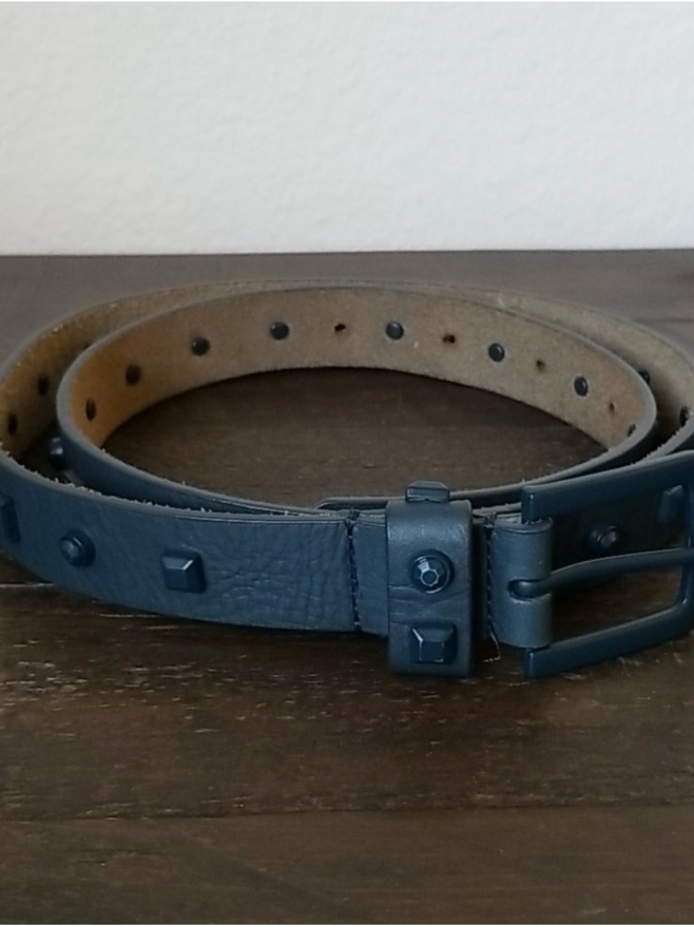 Jcrew NEW Studded Leather Belt - GRAY size S